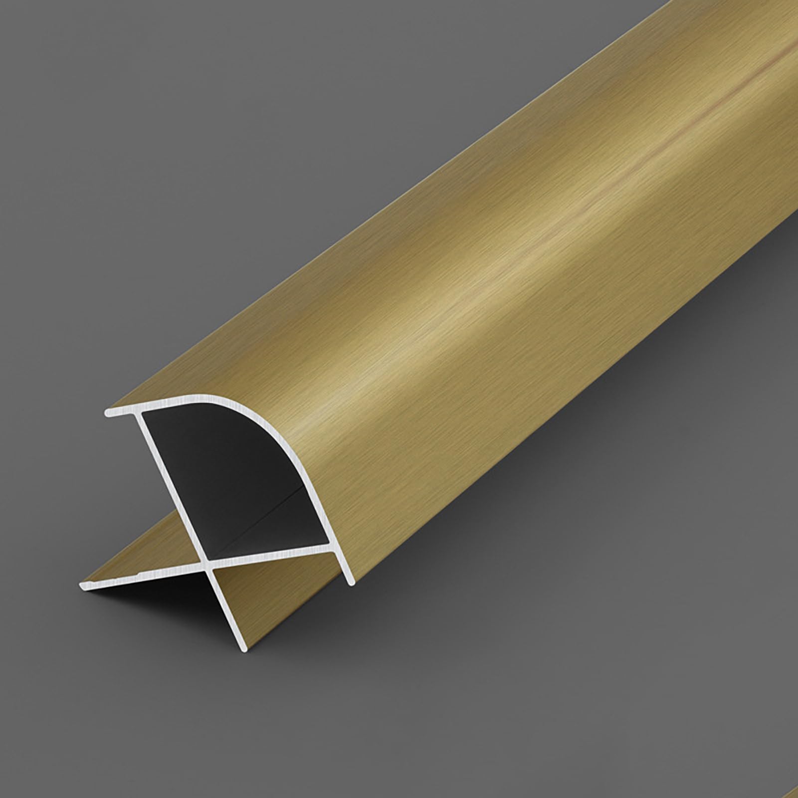 Ściana narożna ze stopu aluminium 0,9 m (Lot 3 szt.) - Profil wykończeniowy do metalowych ścian, płytek lub szkła (rozmiar: 12 mm, kolor: złoty)