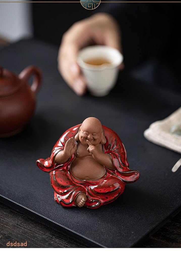 Amazon｜七福神の置物 布袋様 小型（言わない・聞かない・見ない