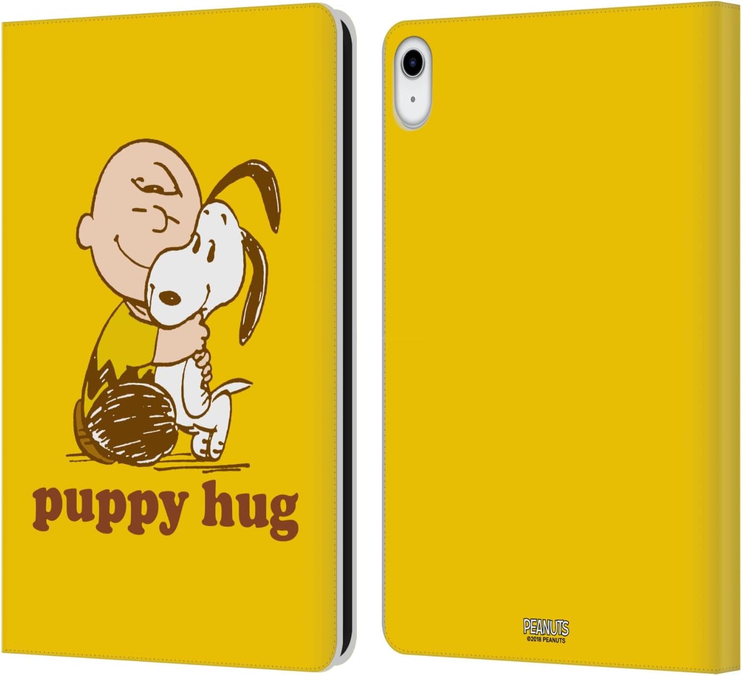 Head Case Designs Officially Licensed Peanuts Warm Snoopy Hug Leather Wallet Case Compatible with Apple iPad Pro 13 M4 2024