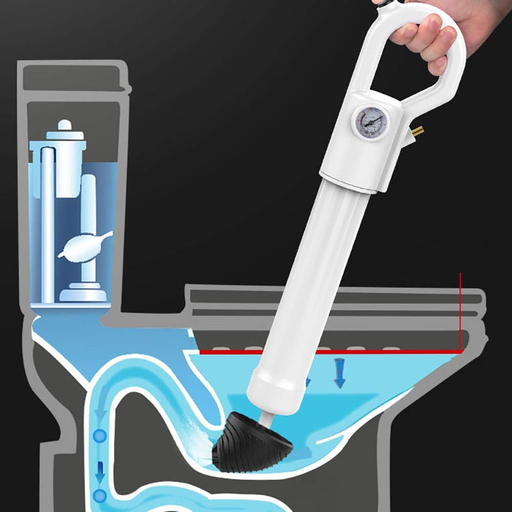 Sturalavandino ad Aria Compressa,Sturalavandini WC,tantuffo per WC ad Alta Pressione Taglierina per lavello per dragaggio Multifunzionale per Il Blocco della Pulizia,Doccia,Fogna