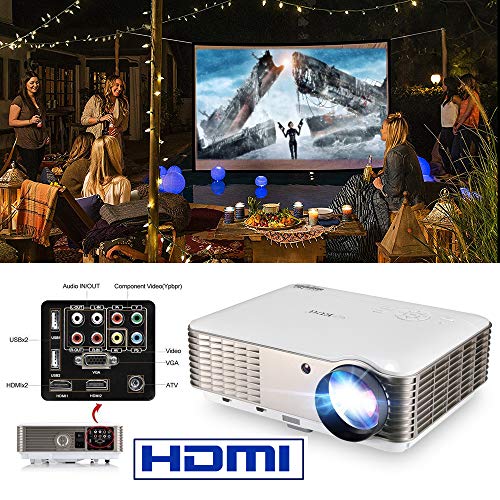 EUG LCD HD Home Theater Projector 1080P 4600 Lumen Digital TV Projector Movies