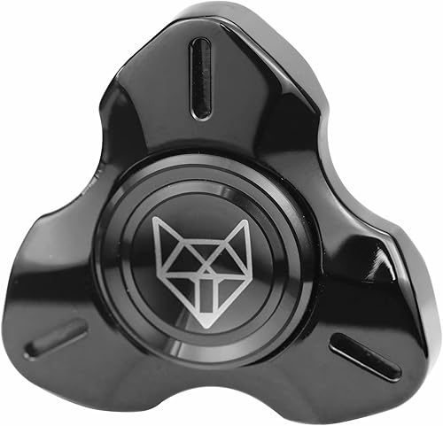 FREELOVE 2nd Fox Tri Metal Fidget Spinner Juguetes para adultos, todos los giroscopios de mano de acero inoxidable de 1.6 pulgadas, rodamientos