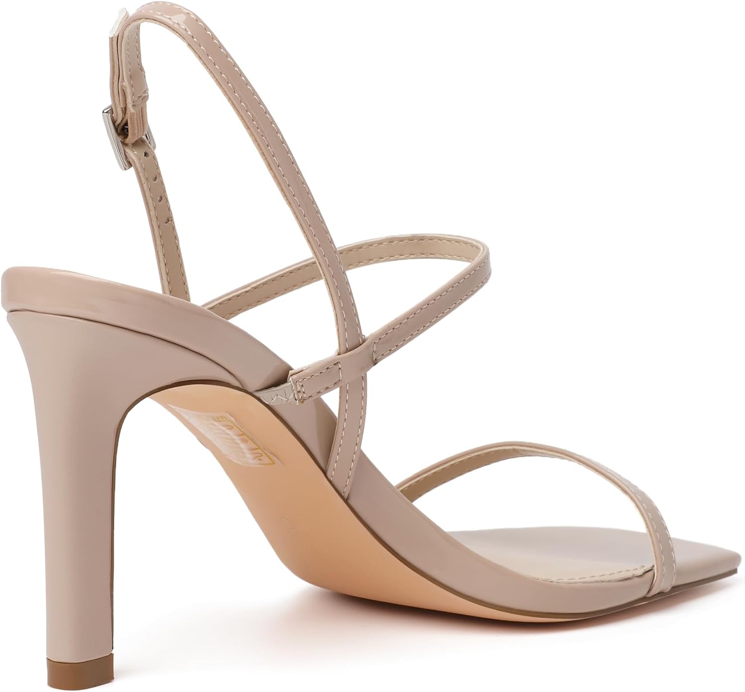 vivianly Women's Strappy Square Toe Ankle Strap Heeled Sandals - Image 6