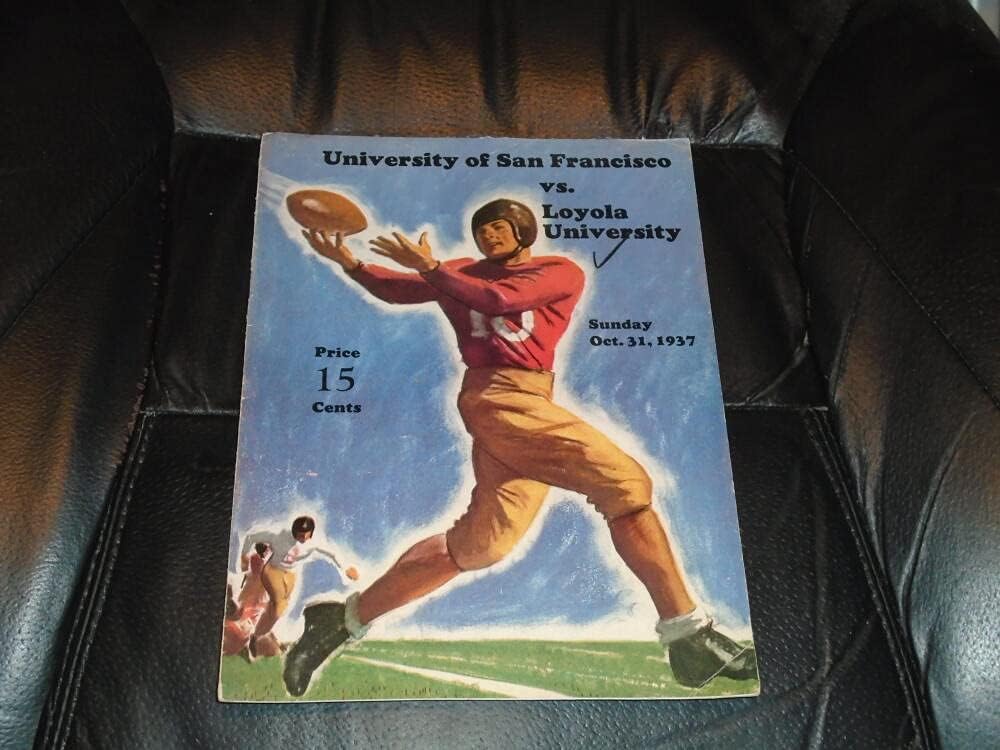 1937 SAN FRANCISCO AT LOYOLA FOOTBALL PROGRAM
