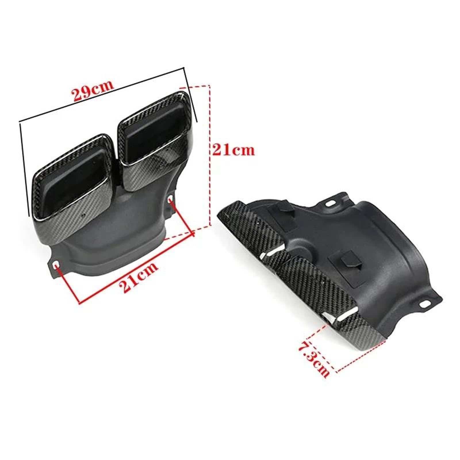 Dla Mercedes Dla Benz Klasy C W205 C63 Klasy S W222 S63 GLE63 GLS63 Ulepszenie Rury Wydechowej Końcówka Tłumika AMG Carbon Końcówka Tłumika Samochodowego(Carbon fiber)