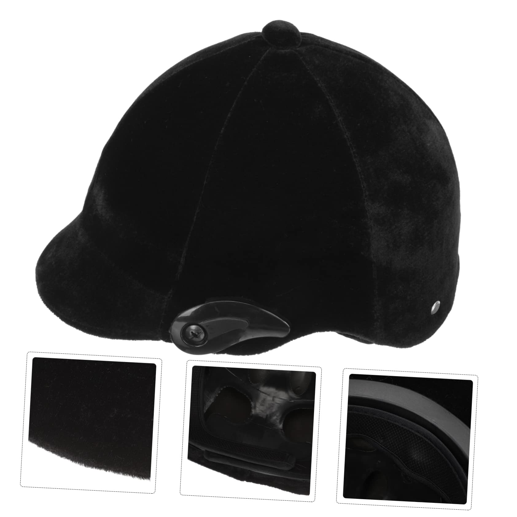 WOONEKY Casco da Equitazione per Ragazzi Leggero in Polipropilene Protezione Completa, Fori di Ventilazione ai Bordi e Cinturino Regolabile per Scooter e Biking