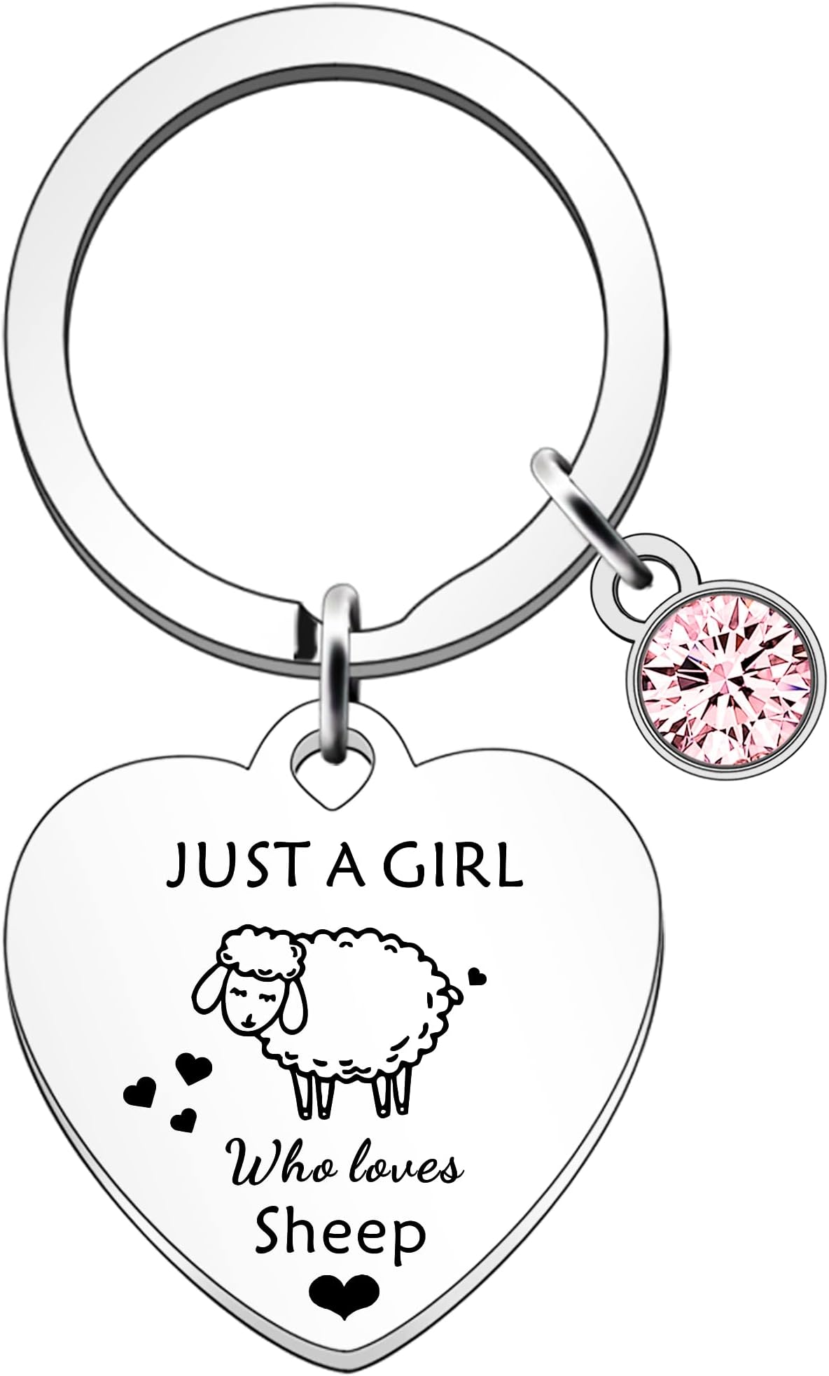 SDOFY Sheep Gifts Sheep Gifts for Girls Sheep Keyring Keychain Sheep Lovers Gift Just a Girl Who Loves Sheep
