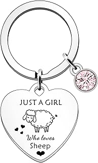 Sheep Gifts Sheep Gifts for Girls Sheep Keyring Keychain Sheep Lovers Gift Just a Girl Who Loves Sheep