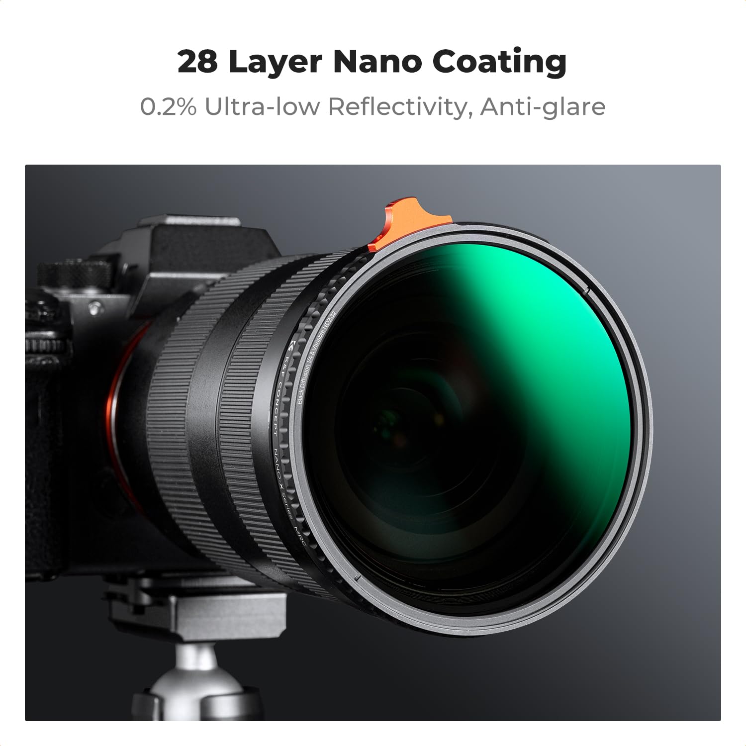 K&F CONCEPT 77mm 1/4 Black-Mist & Variable ND2- ND32 Filters