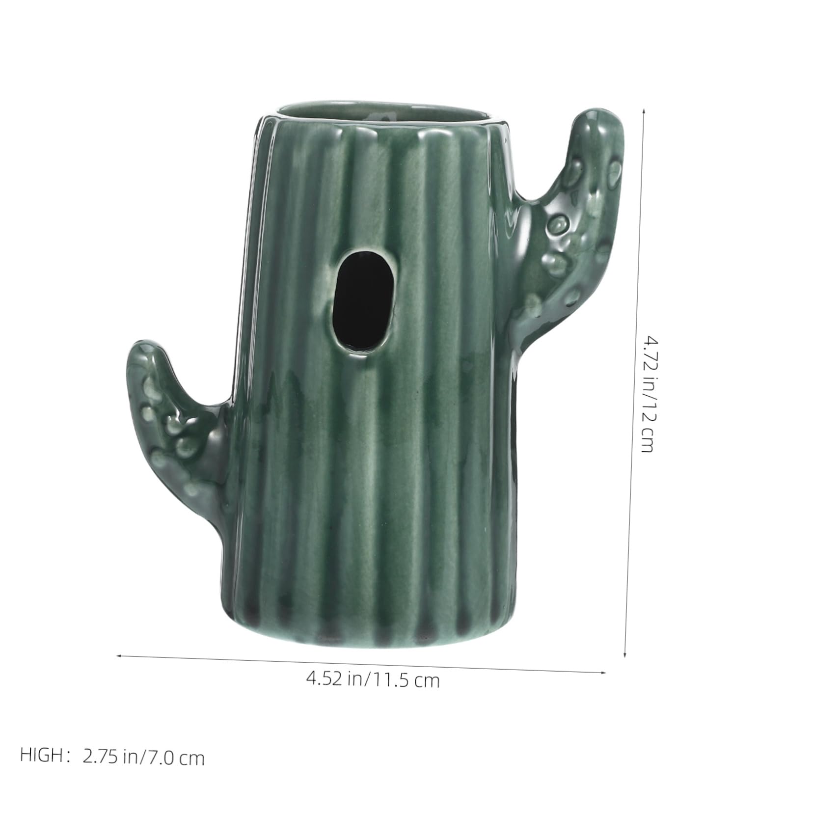 BESPORTBLE 3piezas Soporte para Bebedero De Hamster De Cerámica Forma De Cactus Dispensador De Agua para Mascotas Pequeñas Decoración De Jaula y Accesorio Práctico
