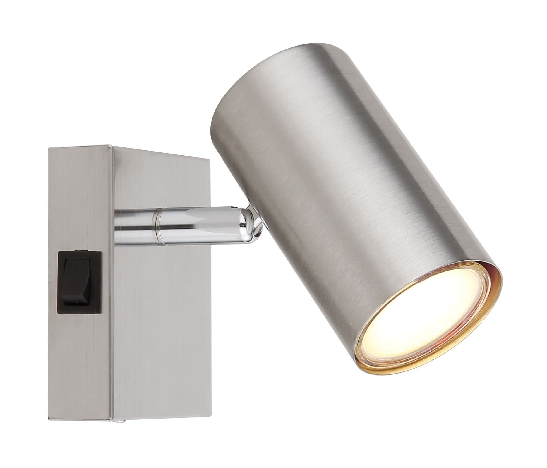 Spot Murale Maclean GU10 Avec Interrupteur - Blanc 55x100mm