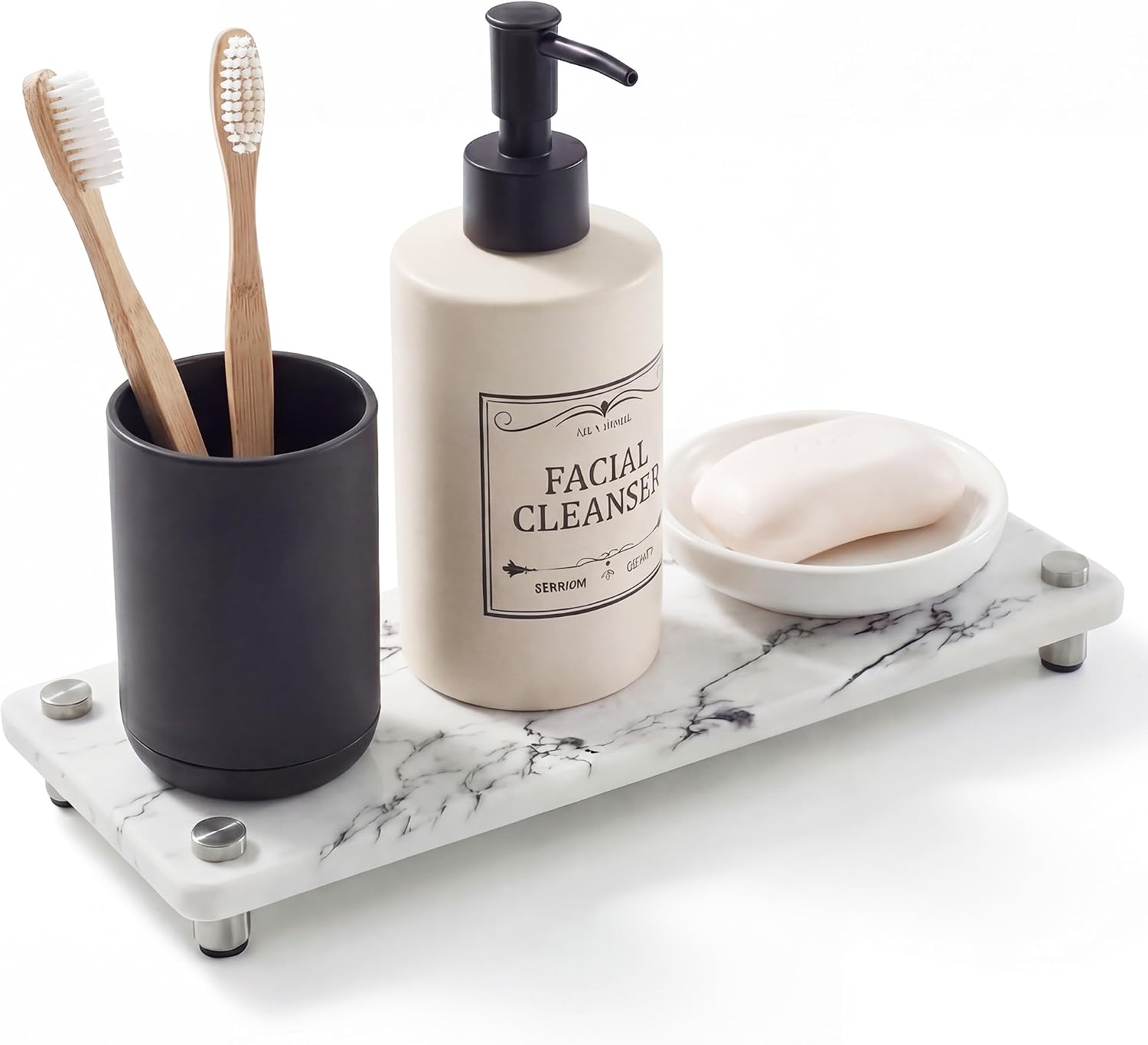 Fast-Dry Diatomite Sink Tray Organizer Absorbent White