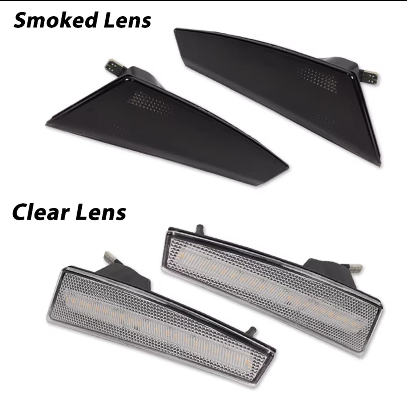 Luces de posición Para Jeep Para Liberty 2008-2012 LED Ámbar Parachoques Delantero Coche Marcador Lateral Luces Señal Giro Estacionamiento 12V Intermitentes Laterales(Clear Lens Amber)