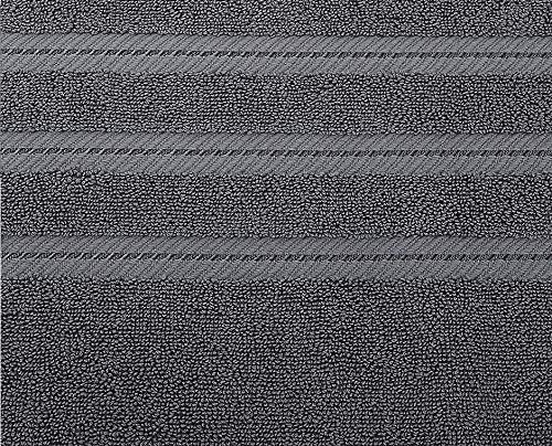 Miniatura 5 de CASA COPENHAGEN Bella - Juego de toallas de 6 piezas, color gris a rayas, 21.16 ozm, 2 toallas de baño, 2 toallas de mano y 2 toallas pequeñas,