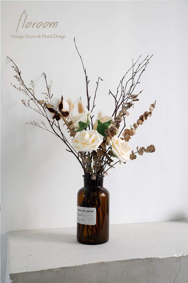 Floroom Artificial Flowers 25pcs Real Looking Cream Foam Fake Roses with Stems for DIY Wedding Bouquets Bridal Shower Centerpieces Floral Arrangements Party Tables Home Decorations - Image 6