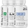 Youth & Tonic 3X Belly Bloating Pills for Puffiness, Water Debloat, Stomach, Gut & Colon Cleanse Detox | with Liquid Activated Charcoal, Coconut & Peppermint Oil, Senna Leaf & More | 150 Capsules