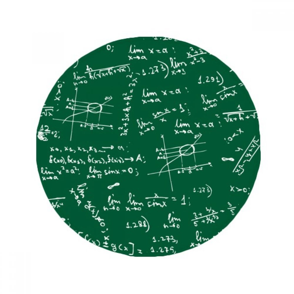 Cadeau mathématiques tapis de sol rond multicolore antidérapant pour chambre
