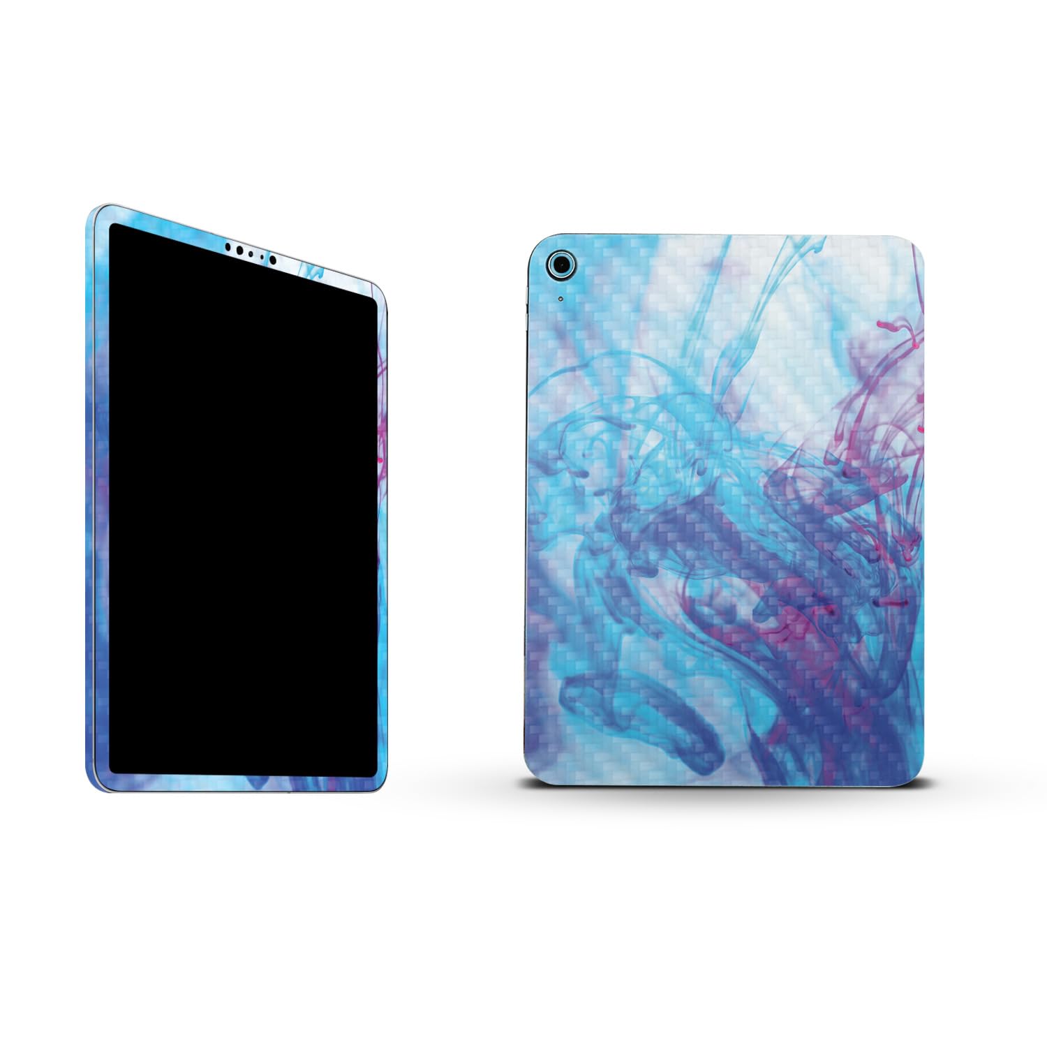 MightySkins Carbon Fiber Skin Compatible with Apple iPad 10.9" 10th Gen (2022) Full Wrap Kit - Paint Vapor | Protective, Durable Textured Carbon Fiber Finish | Easy to Apply | Made in The USA