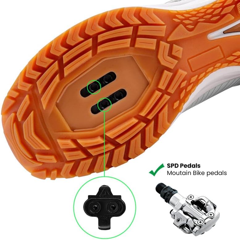 Women's Cycling Shoes, Breathable Bike Shoes Compatible with 2-Bolt SPD Cleats, Suitable for Road Mountain Biking and Indoor Cycling