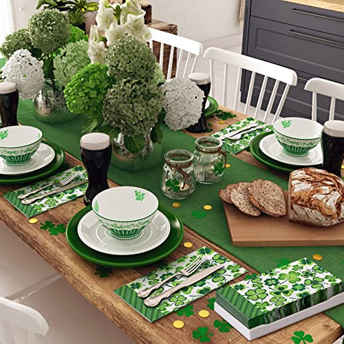 200 Pieces St. Patrick's Day Guest Towels For Bathroom Holiday Paper Hand Towels For Bathroom Disposable St. Patrick's Day Guest Napkins St. Patrick's Day Napkins For Irish Party Dinner Supplies #TOP3