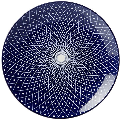 Ritzenhoff & Breker Kuchen- und Frühstücksteller-Set Royal Reiko, 4-teilig, 21,5 cm Durchmesser, Porzellangeschirr, Blau-Weiß, 21.50 x 21.50 x 2.50 cm