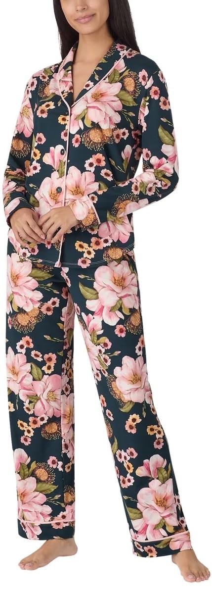 Room Service Womens 2-Piece Shawl Collar Pajama Set