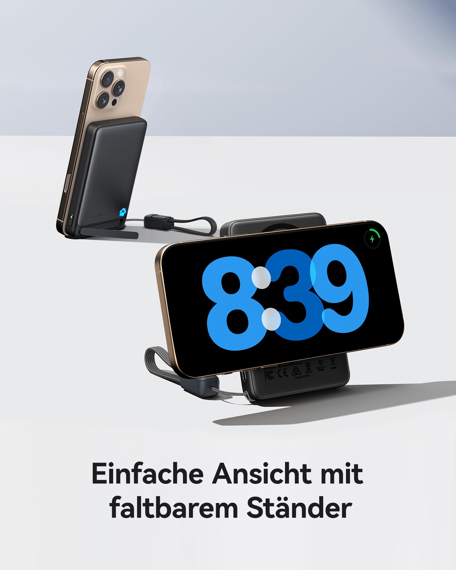 INIU für MagSafe Qi2 15W Powerbank, Ultraschlank 10000mAh Externe Handyakku