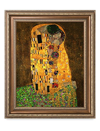 DECORARTS - The Kiss, by Gustav Klimt. Giclee Print& Museum Quality Framed Art for Wall Decor. 16x20, Frame Size: 22x26