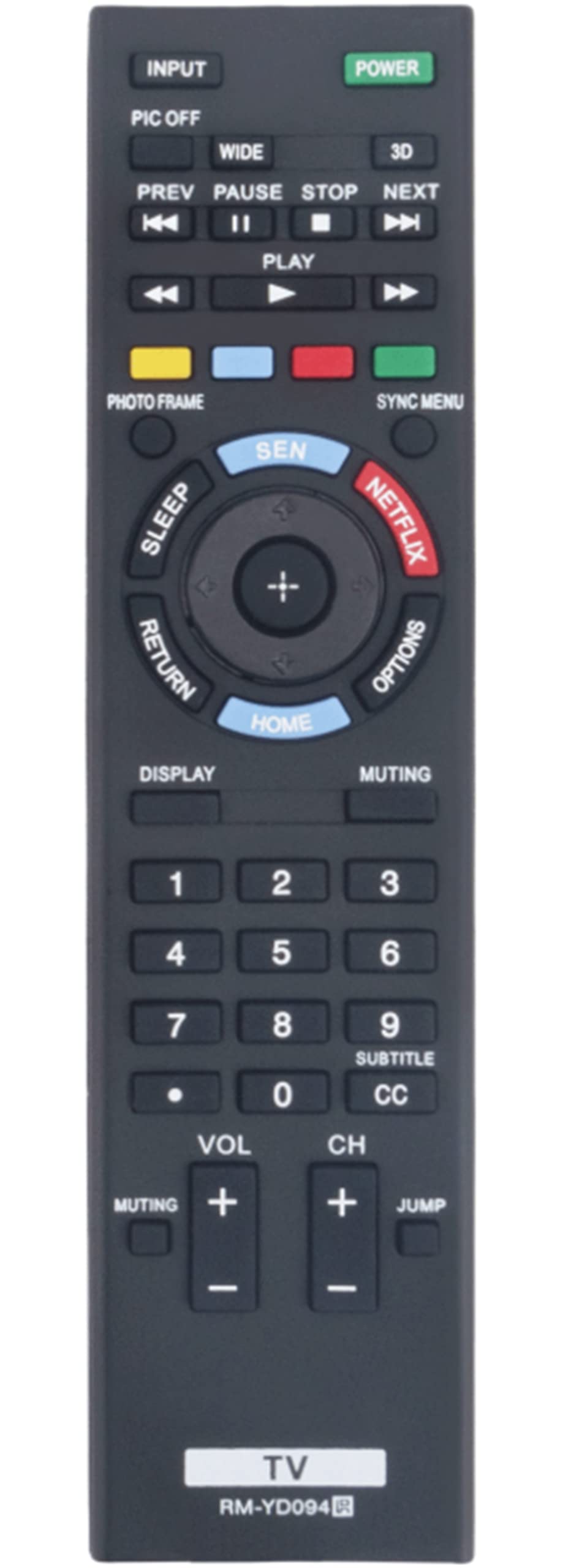 New RM-YD094 Replacement Remote Control Compatible with Sony TV