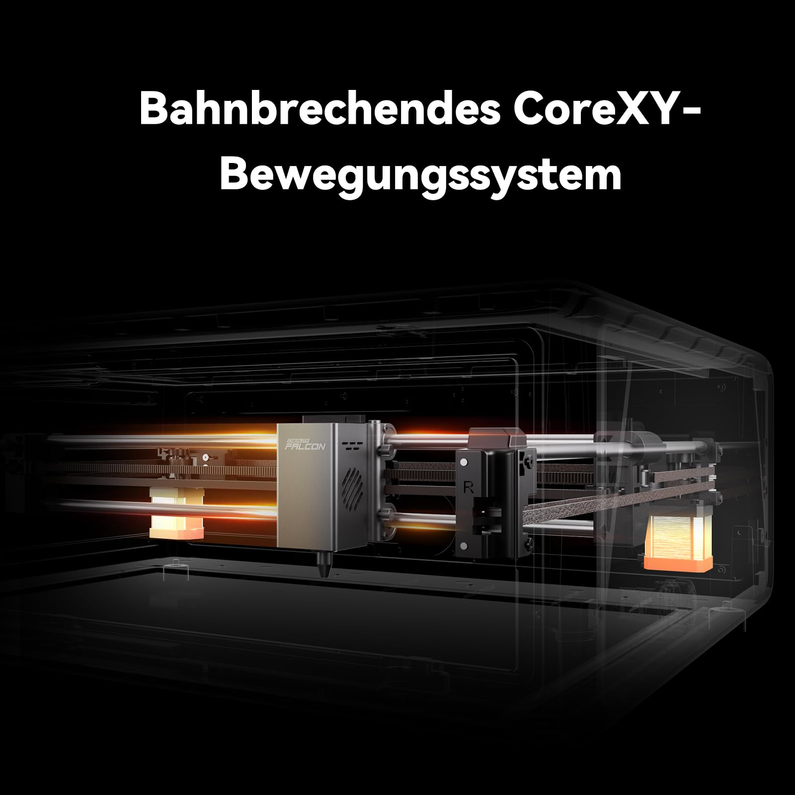 Creality Falcon A1 10W Lasergravierer, 80W Starke Leistung, Vollständig Geschlossen, 600 mm/s, Automatische HD-Kamerapositionierung, Ideal für Holz & Metall-Weißes Gehäuse