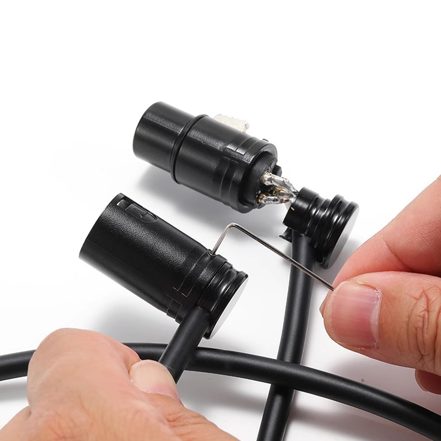 Cavo splitter XLR a basso profilo, cavo splitter XLR bilanciato ad angolo retto, cavo splitter a Y doppio femmina a maschio a 3 pin (5 m