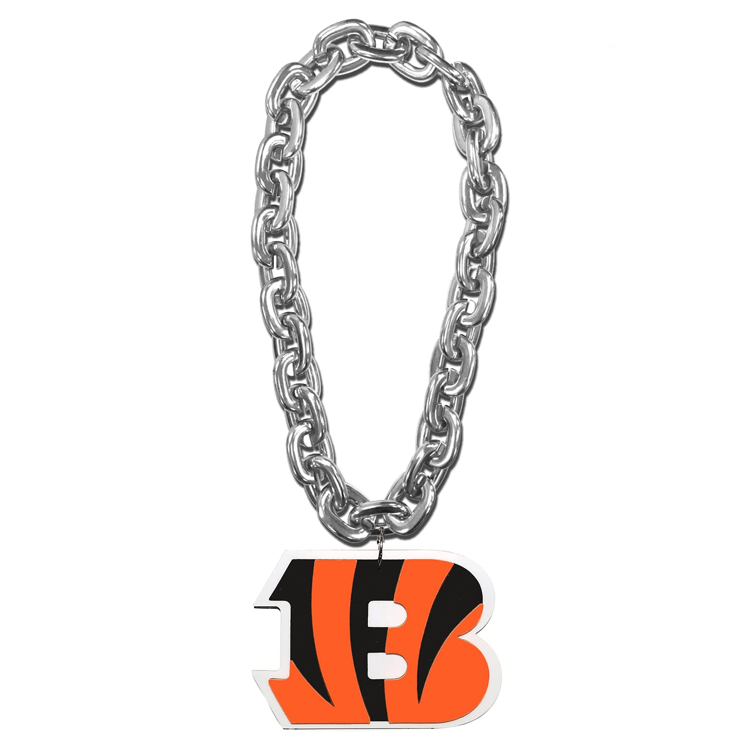 Aminco NFL Cincinnati Bengals Team Fan Chain, Silver