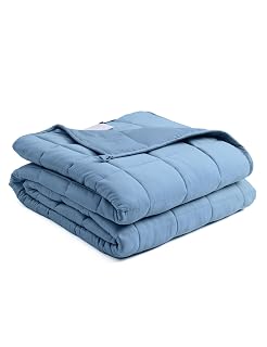 BB BLINBLIN Cooling Weighted Blanket Heavy Blanket,Premium Soft and Comfortable Material and Glass Beads (Blue, 80''x87'' 30lbs), Two Persons(140~240lb) Sharing Use on Queen/King Bed - Amazon product rated Grade A