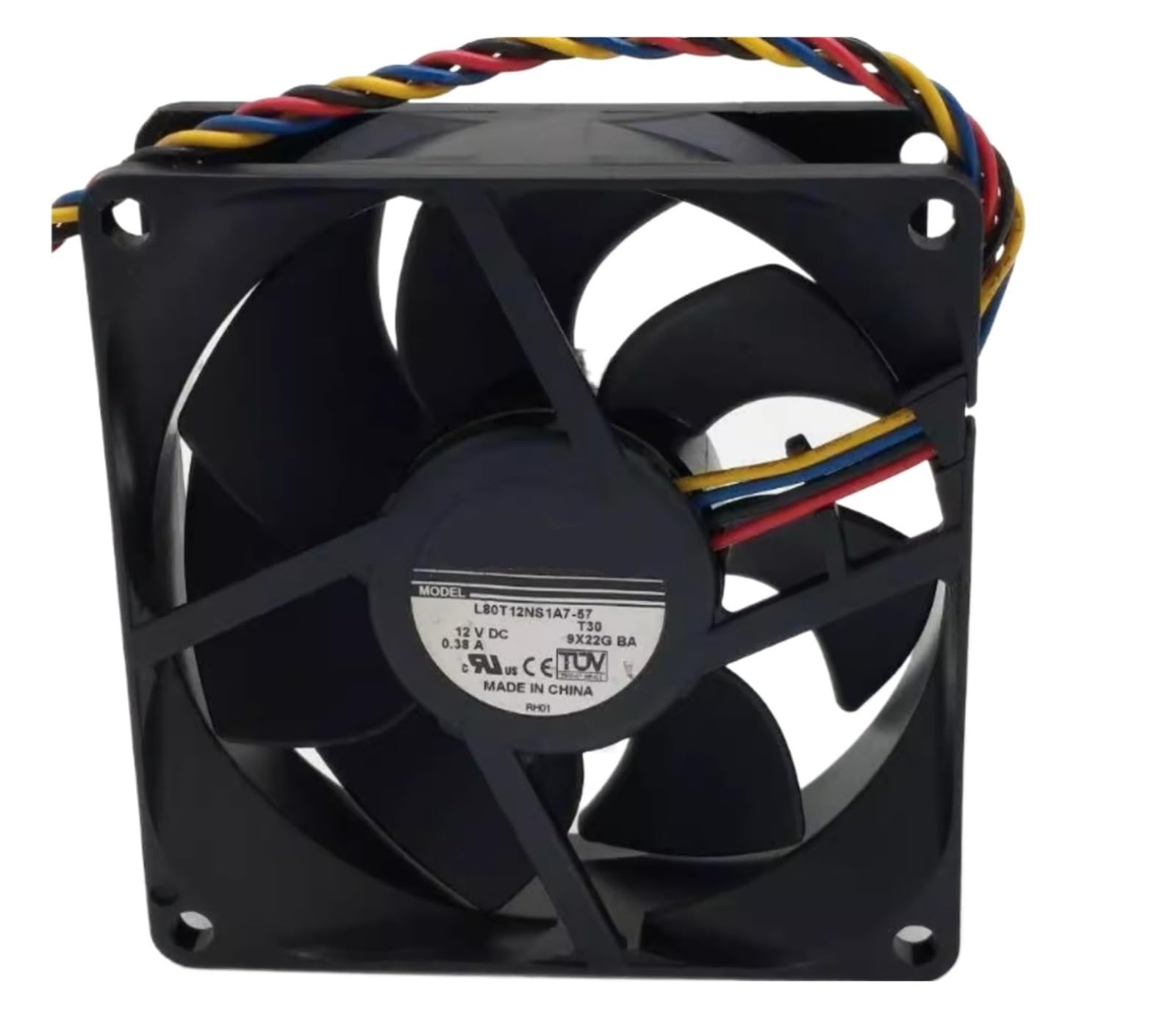 PEQYUACTE 8025 8CM DC12V 0.38A L80T12NS1A7-57 4-Wire Cooling Fan
