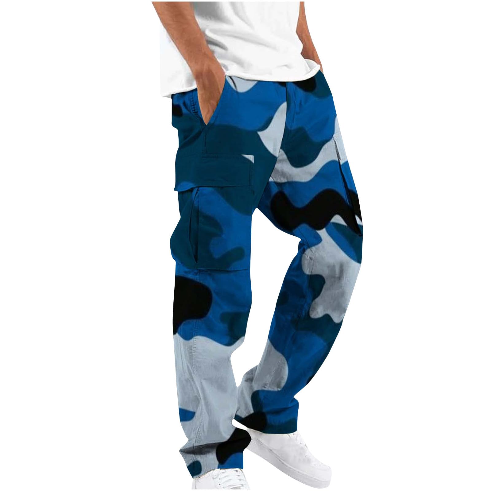 Pantaloni Cargo Mimetica Uomo – Softshell Leggeri Impermeabili, Con Tasche Multiple, Per Escursioni, Lavoro E Campeggio