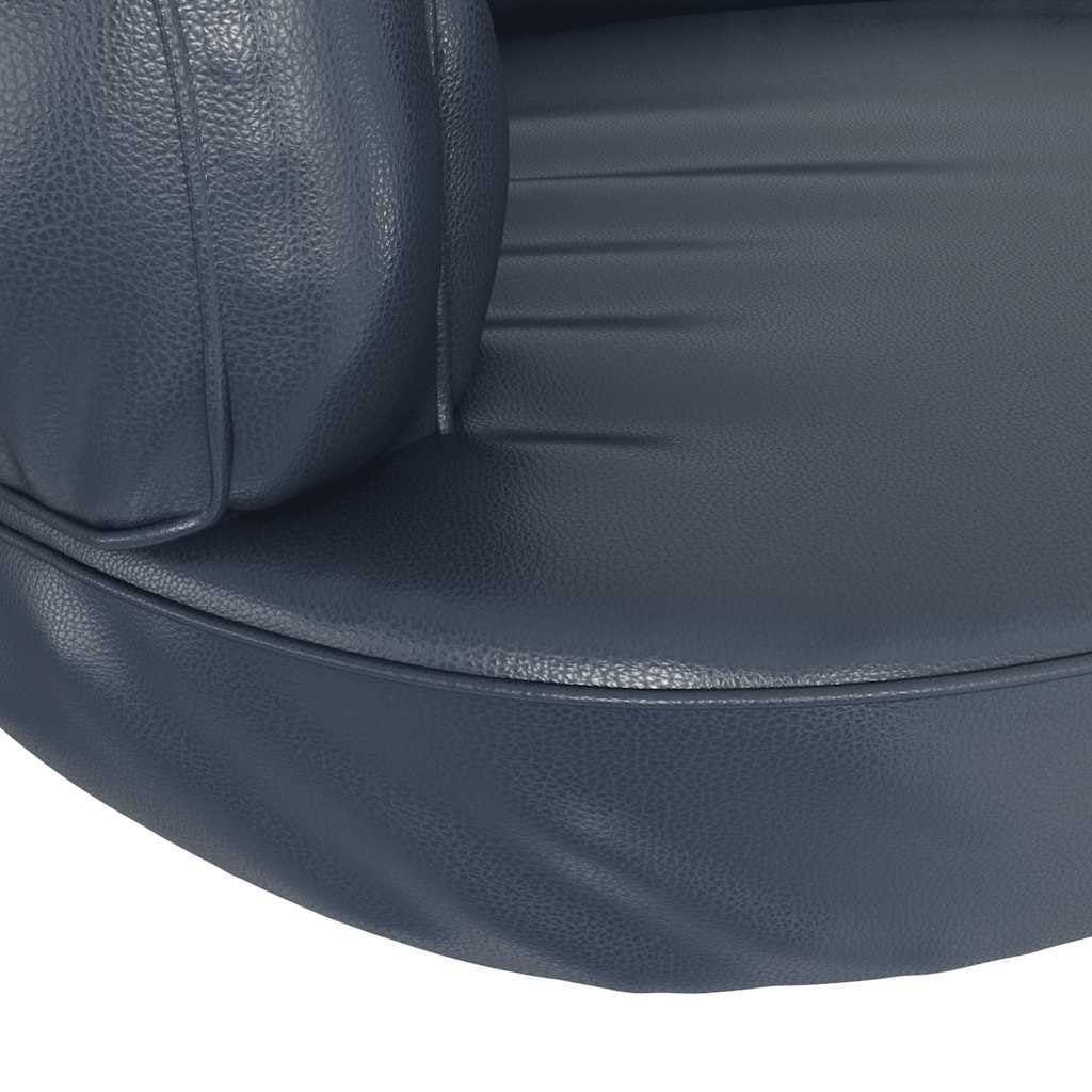 Cuccia ergonomica per cani in ecopelle blu scuro, 88 x 65 cm, con imbottitura in schiuma, fondo antiscivolo, ideale come posto letto, lettino per cuccioli, anziani e viaggi