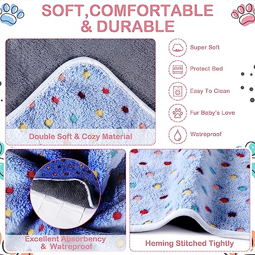 Image of Reginary 4 Pcs Waterproof Guinea Pig Blankets Washable Small Animal Fleece Bedding Guinea Pig Cage Liners Reusable Training Pads Pet Pee Pad Sleep Mat for Hamster(Colorful Dot,24 x 16 Inch)
