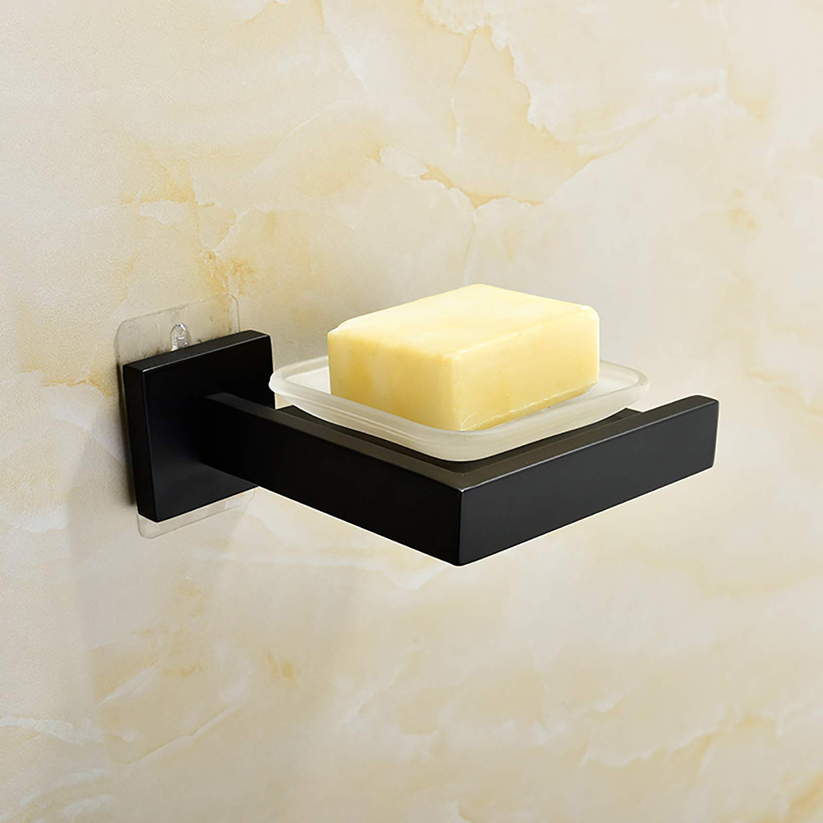 Seifenschalenhalter, Schnellablauf-Seifenschale, schwarzer Seifenschalenhalter for die Dusche, Wandmontage, Seifenhalter aus Edelstahl, stanzfreier Seifenkorb