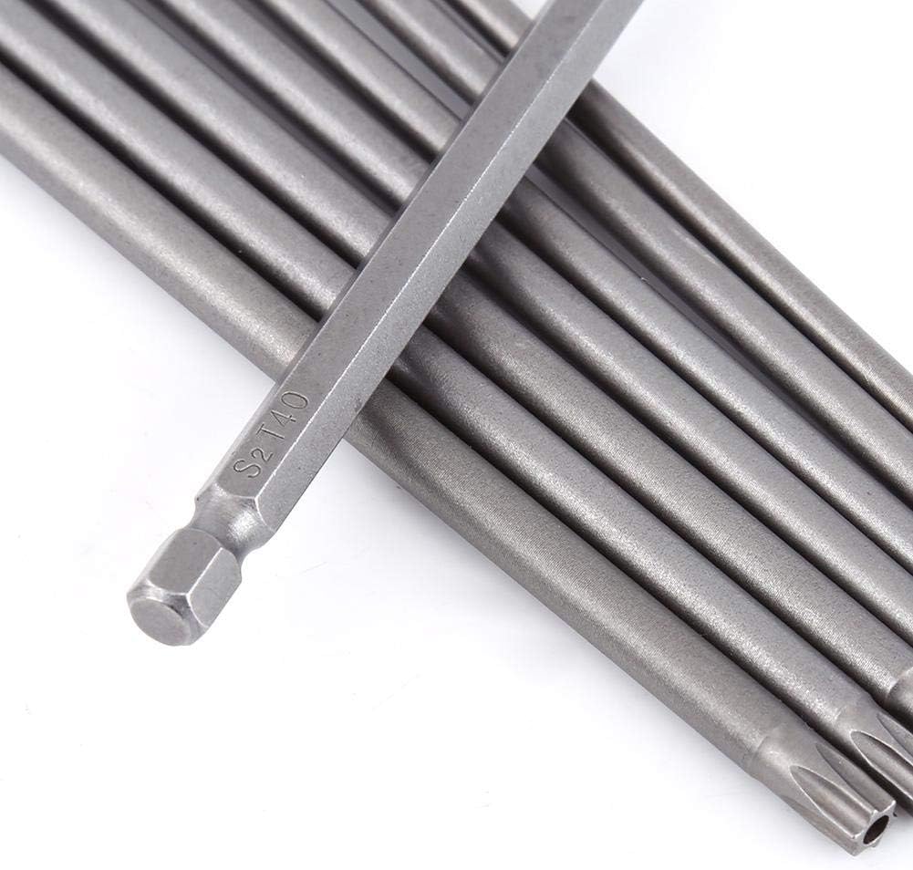 Star Head Screwdriver Bits Set 8Pcs S2 Steel Steel Magnetic T8 T10 T15 T20 T25 T27 T30 T40 150mm Screw Driver Screwdriver Bits