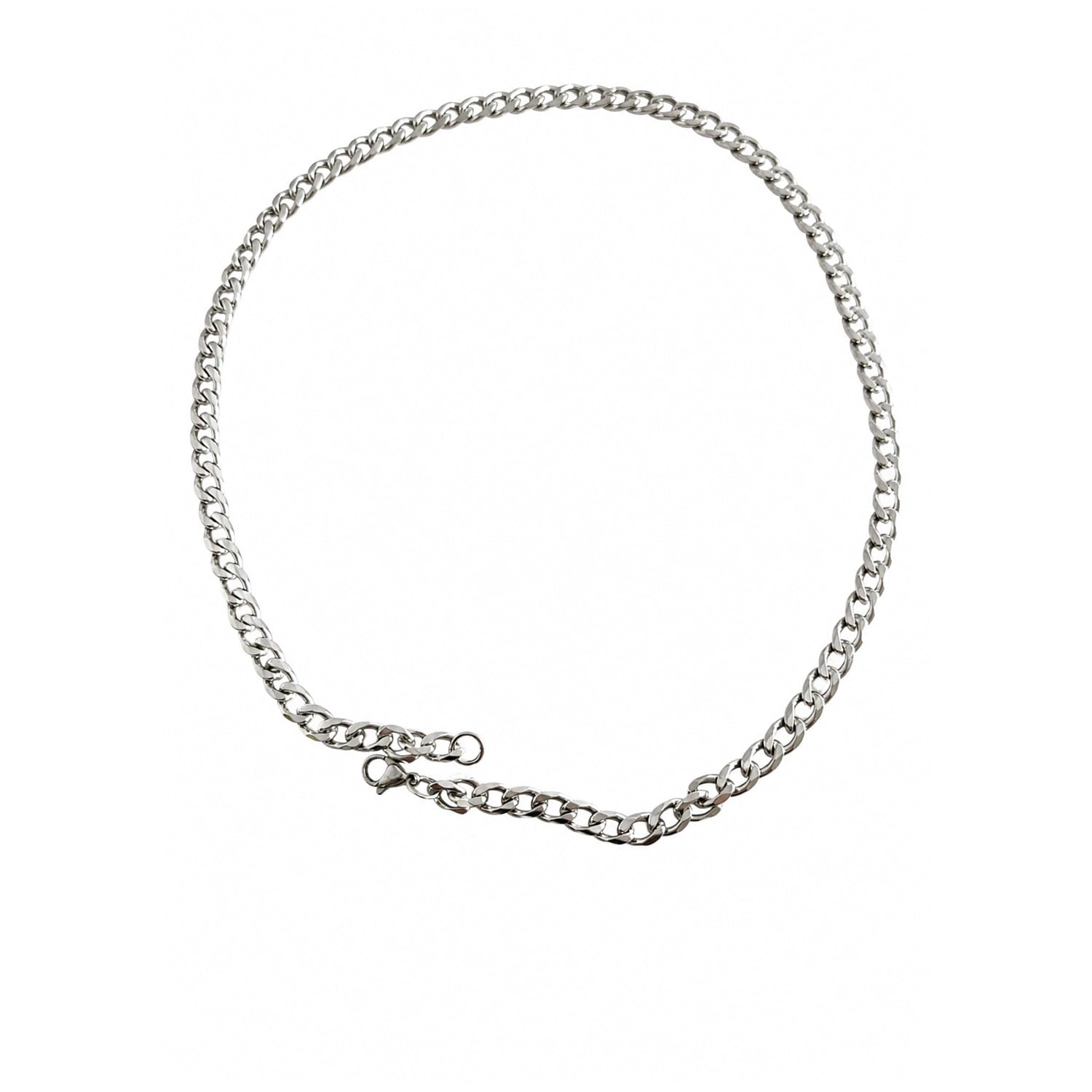 aurie Interlink Stainless Steel Chain for Men & Women | Stylish Silver-Tone Neck Chain | Trendy Unisex Jewelry for Daily Wear & Gifting-picture-51