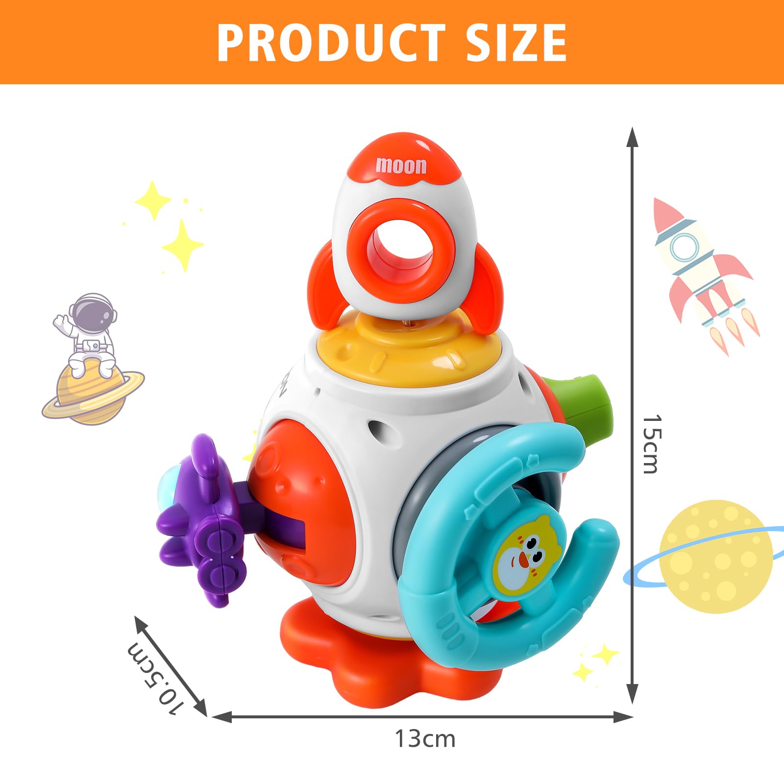 Cube De Motricité Montessori Bébé 1-3 Ans - Jouet Sensoriel Avec 6 Activités - Voyage