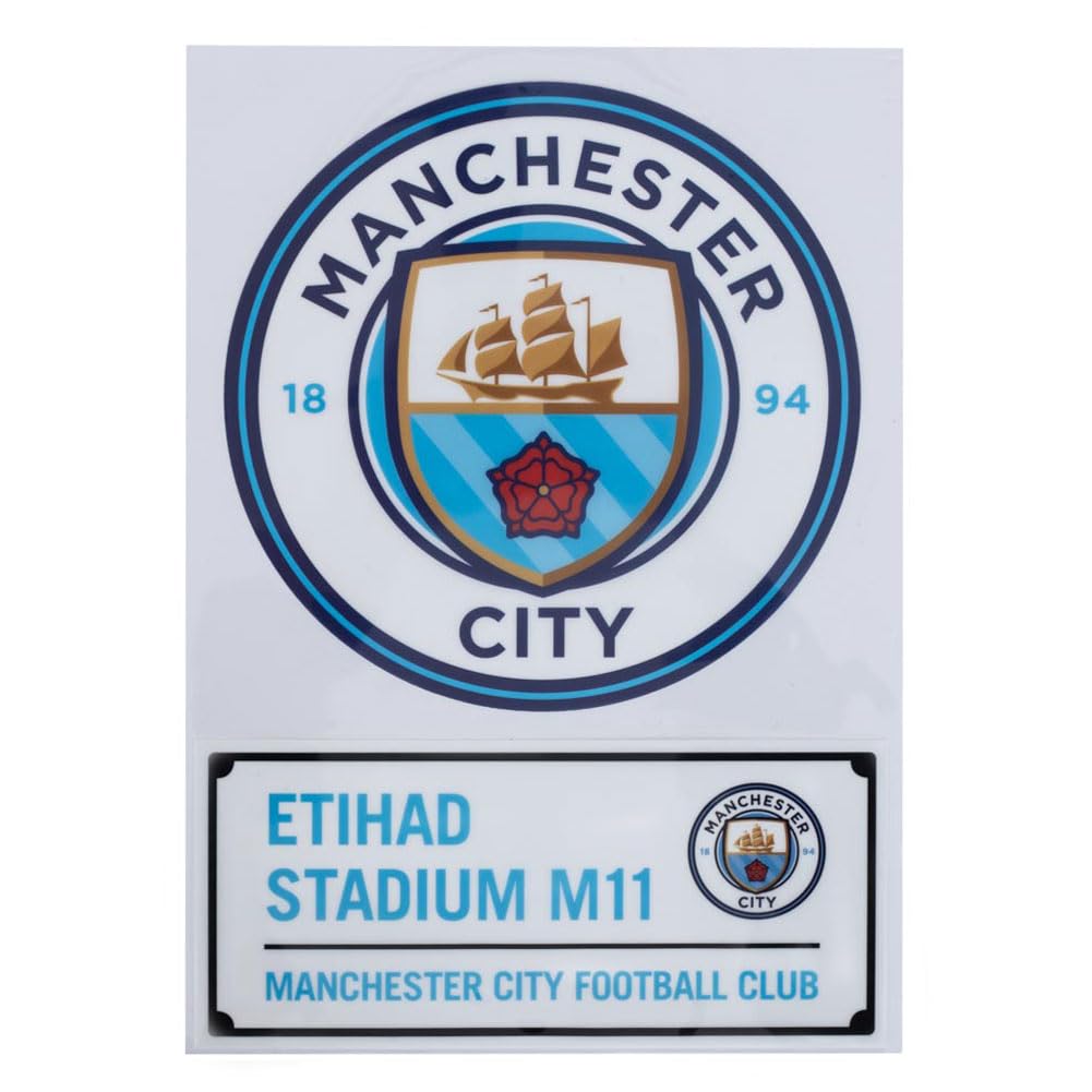Manchester City Fc A4 Car Decal 5055488257847