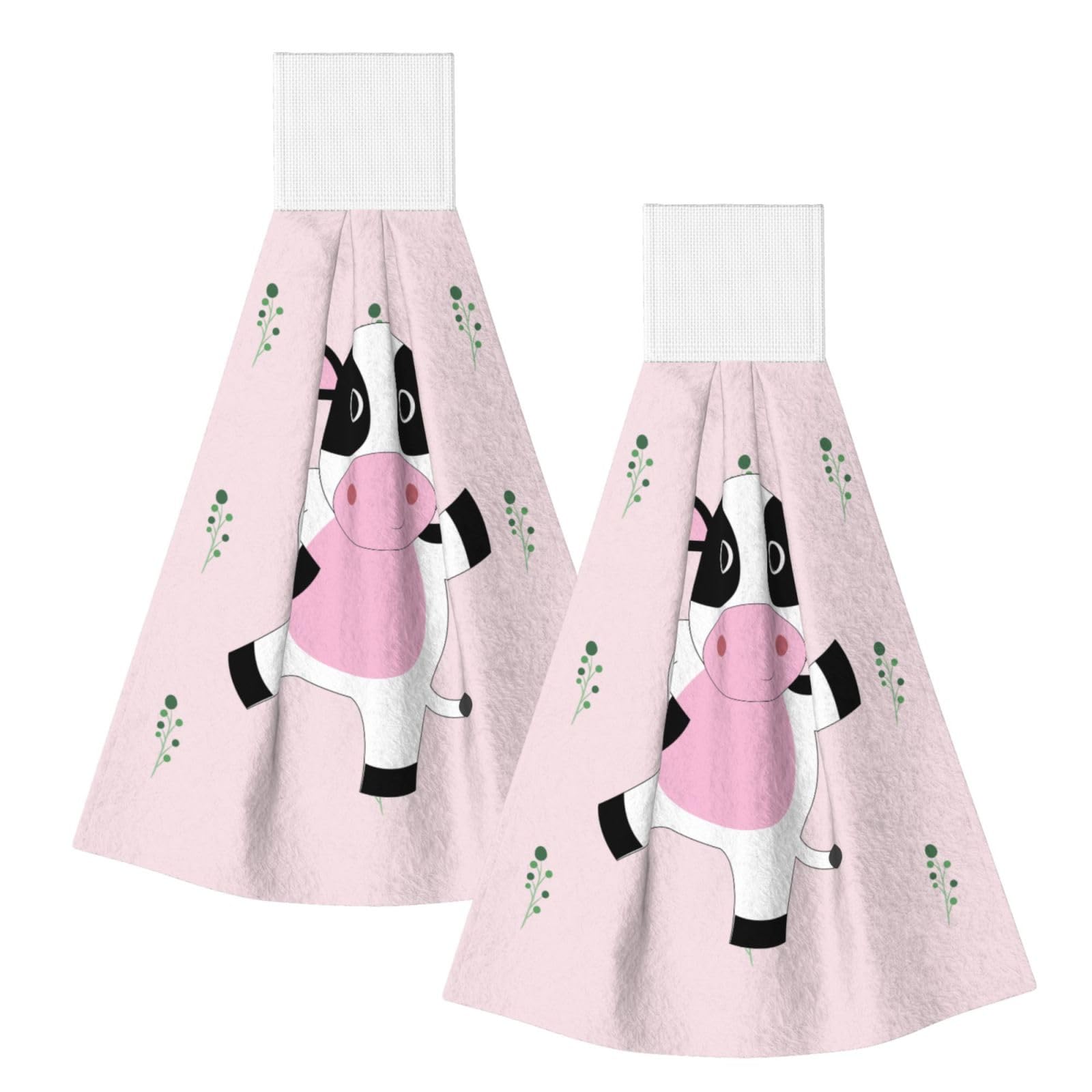ZQYTGFDC cartoon calf Highly Absorbent Dish Towels Soft Coral Fleece Wipe