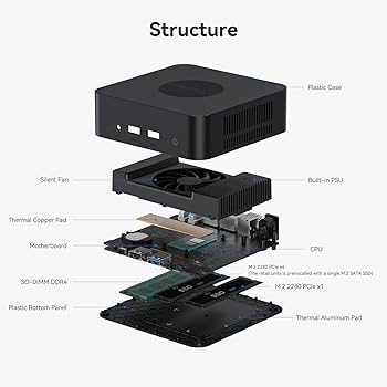TRIGKEY Mini PC Key N100, Intel Alder Lake N100 (4C/4T, até 3,4Hz TRIGKEY Mini PC Key N100, Intel Alder Lake N100 (4C/4T, até 3,4Hz