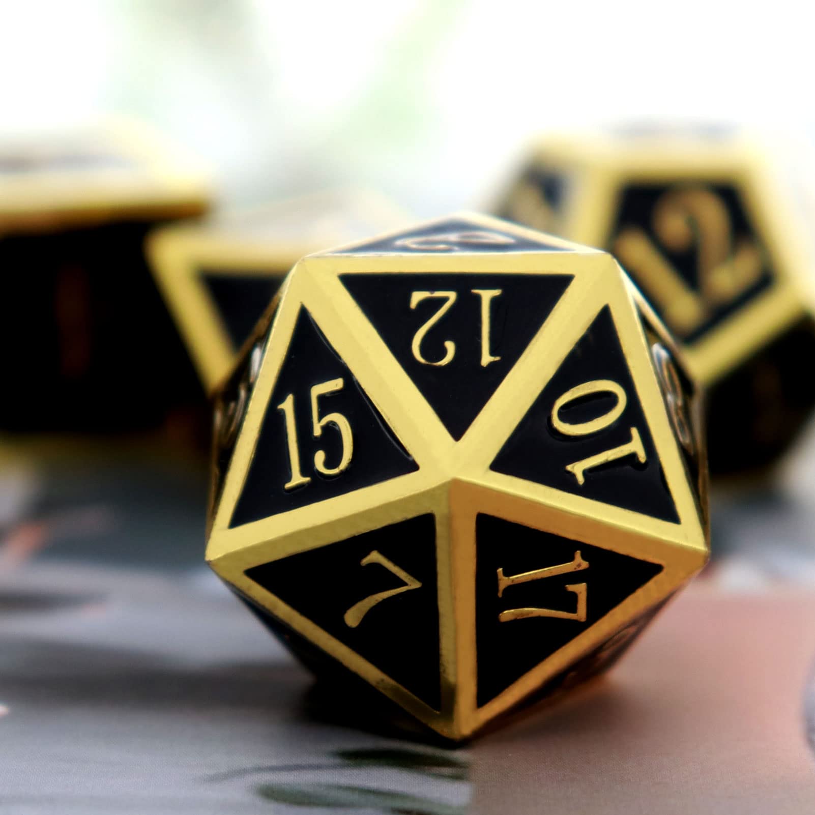 Haxtec Jeu de dés DND en métal D&D polyédriques pour Donjons et Dragons Cadeau TTRPG Haxtec Jeu de dés DND en métal D&D polyédriques pour Donjons et Dragons Cadeau TTRPG