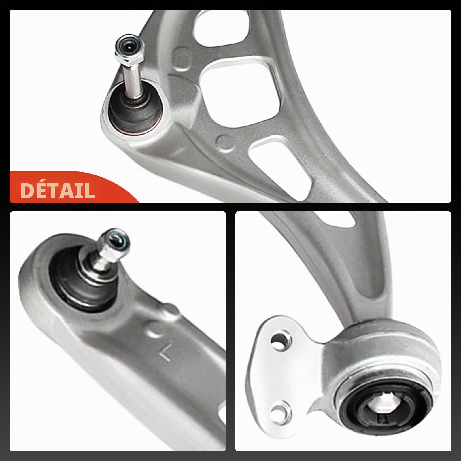 Frankberg 2 silentblocs de bras de suspension inférieurs, essieu avant | 31126757623, ci-dessous, essieu avant, 31126757623; Compatible avec: Série 3 E46, Série 3 Cabriolet E46