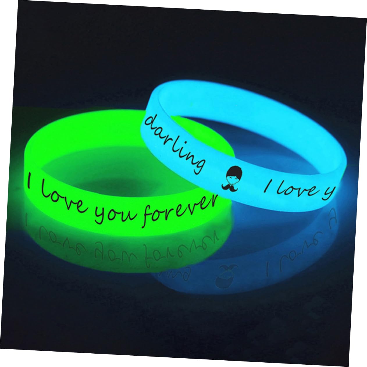 YARNOW 75 Pz braccialetto luminoso braccialetti in silicone personalizzati bagliore nei braccialetti scuri Braccialetti per promuovere un'organizzazione o un'attività polsiera maggiore