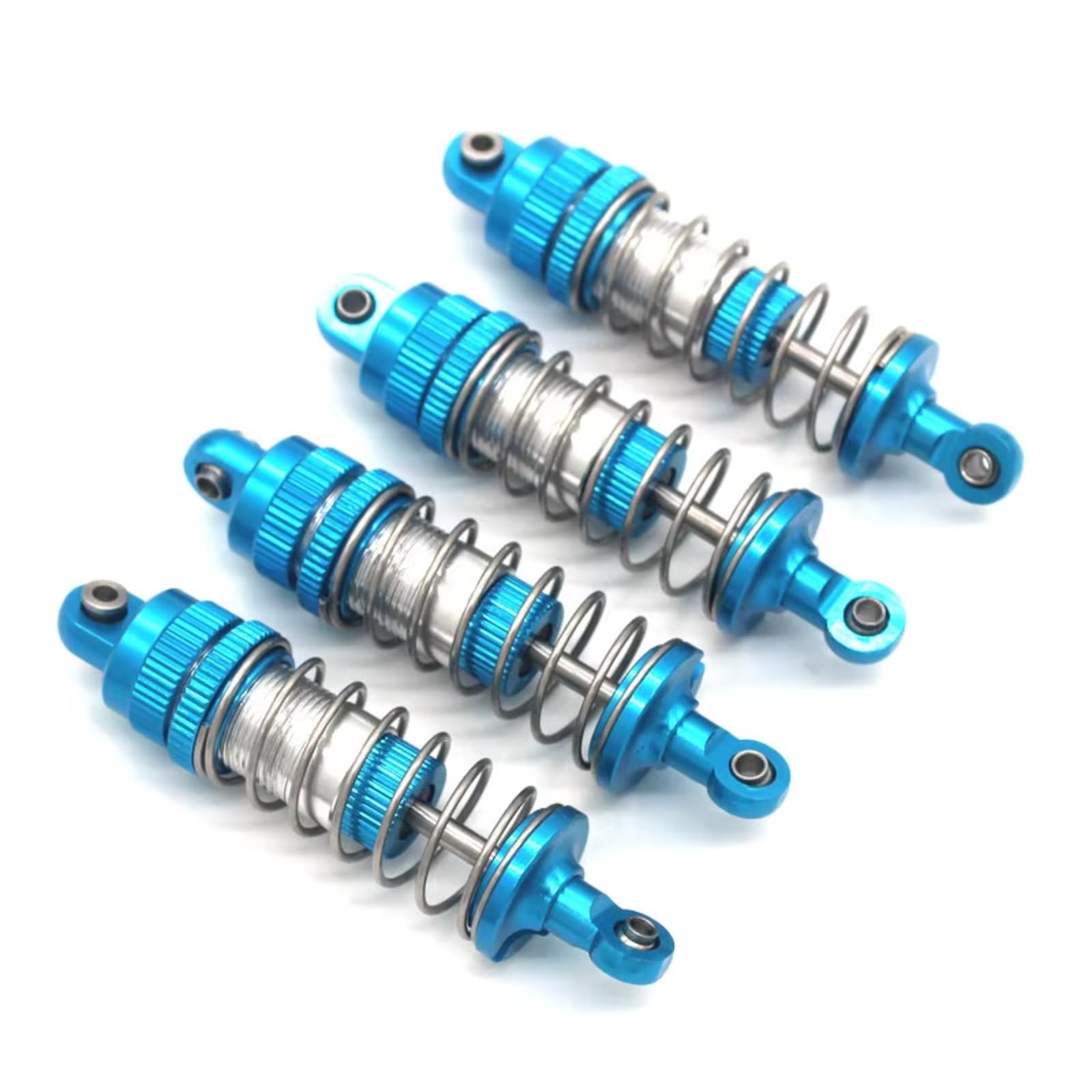Amortiguadore Coche RC para SCY 16101 16102 16103 16104 16106 16201 RC 1/16 Piezas De Actualización Metal Amortiguadores Presión Aceite Vehículos Control Remoto(Sky Blue)