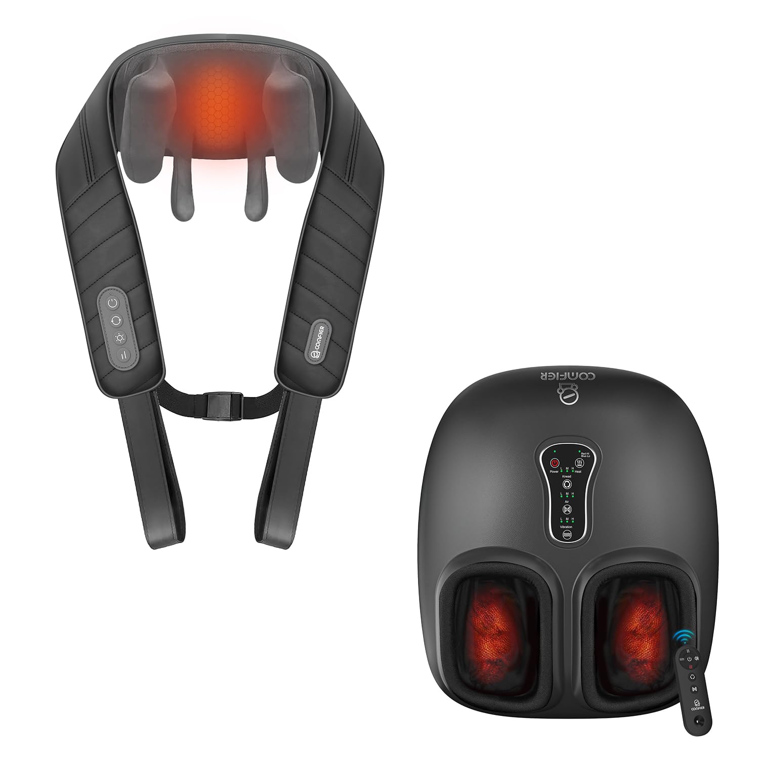 COMFIER Cordless Neck Massager Upgrade Foot Massager