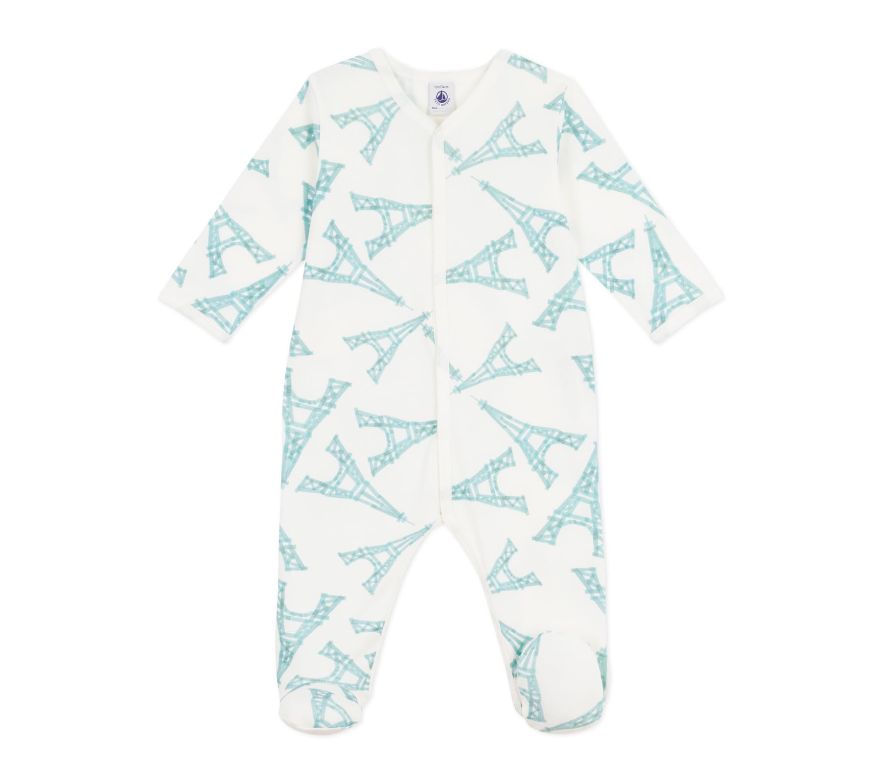 Petit Bateau A0f8s Unisex Adult Nightwear, Marshmallow/Mimi, 12 mesi